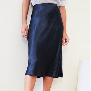 Aritzia Babaton Navy Slip Skirt